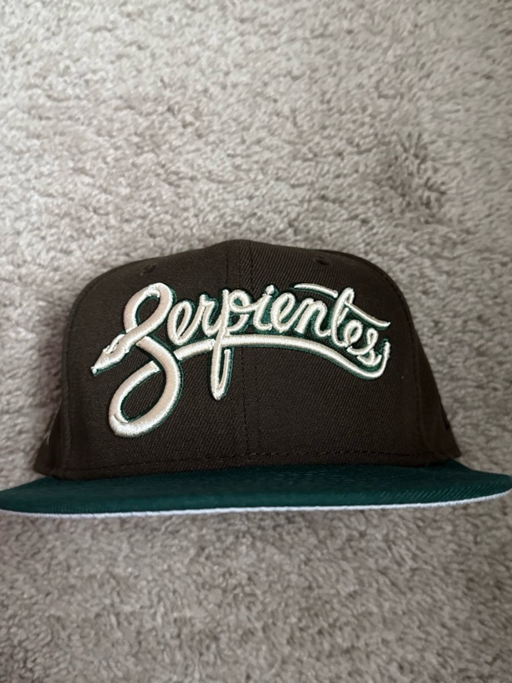 New Era Brown and Teal 'Serpientes' Snapback Hat